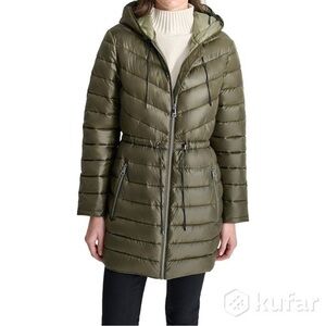 DKNY Green Puffer Jacket M